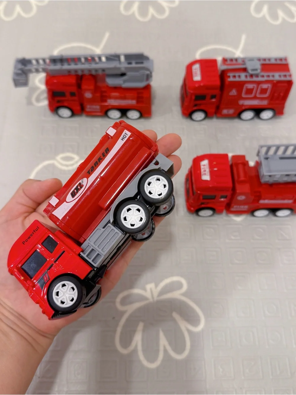 Red Fire Truck Toy Set for Kids - Unbranded